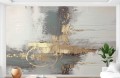 Fototapeta MODERN ścienna dekoracja do salonu sypialni POZŁACANY BETON 