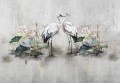 Fototapeta PTAKI do salonu NIEZWYKŁA PARA ŻURAWI  CRANES 