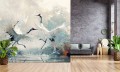 Fototapeta ŻURAWIE W STAWIE ABSTRAKCJA CRANES 