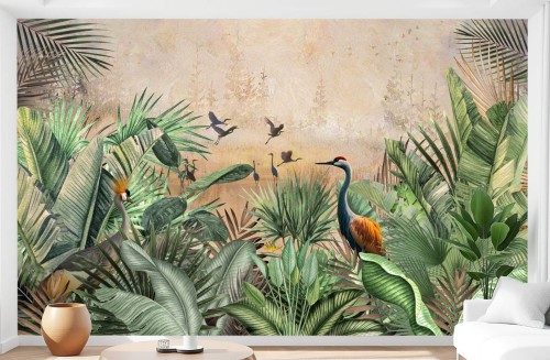 Fototapeta TROPICAL na ścianę do salonu sypialni TROPIKALNY LAS ZWIERZĘTA