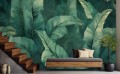 Fototapeta VERDE na ścianę do salonu sypialni TROPIKALNE ZIELONE LIŚCIE 