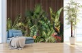 Fototapeta TROPICAL ścienny mural do salonu LAMELE LIŚCIE TROPIKI
