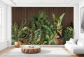 Fototapeta TROPICAL ścienny mural do salonu LAMELE LIŚCIE TROPIKI