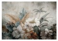 Fototapeta tapeta KWIATY do salonu RETRO KWIATY STYLIZOWANE BOTANICA