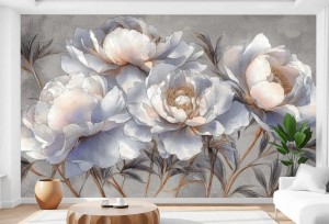 Fototapeta KWIATY PIWONIE do salonu sypialni FLOWERS