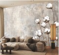 Fototapeta CONCRETO ścienna dekoracja do salonu sypialni KWIATY BAWEŁNY