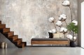 Fototapeta CONCRETO ścienna dekoracja do salonu sypialni KWIATY BAWEŁNY