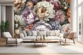 Fototapeta FLOWERS dekoracyjne kolorowe kwiaty piwonie
