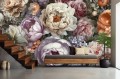 Fototapeta FLOWERS dekoracyjne kolorowe kwiaty piwonie