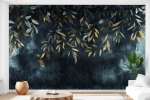 Fototapeta BOTANICA nowoczesna tapeta ścienna ZWISAJĄCE LIŚCIE