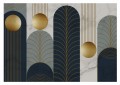 Fototapeta do salonu tapeta ZŁOTE KULE DEKORACYJNE ŁUKI GEOMETRICA