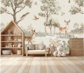 Fototapeta LAS FORESTLAND tapeta dla dzieci BOHO ZWIERZĄTKA LEŚNE