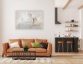 Obraz na płótnie BIAŁA CZAPLA nowoczesny canvas DO SALONU