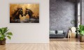 Obraz na płótnie MALOWANE KONIE nowoczesny canvas DO SALONU