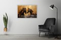 Obraz na płótnie MALOWANE KONIE nowoczesny canvas DO SALONU
