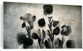 Obraz szklany kwiaty czarne nowoczesny obraz na szkle