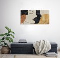 Obraz szklany twarz Kobiety sztuka art linie obraz na szkle 