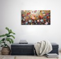 Obraz szklany Kwiaty natura wygląd farby olejnej obraz na szkle