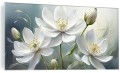 Obraz szklany delikatne biały kwiaty glamour obraz na szkle 
