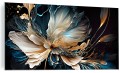 Obraz szklany Duży Kwiat Glamour Nowoczesny obraz na szkle do salonu 