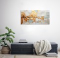 Obraz szklany Abstrakcyjna dekoracja złoty obraz na szkle do salon 