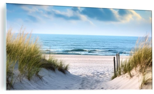Obraz szklany Wydmy morze Bałtyckie trawy plaża obraz na szkle 