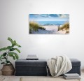 Obraz szklany Wydmy morze Bałtyckie trawy plaża obraz na szkle 