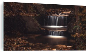 Obraz szklany Jesienny krajobraz - wodospady obraz na szkle