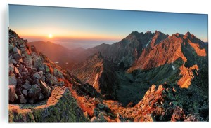Obraz szklany Mountain panorama szczytu Słowacja Tatry obraz szkle