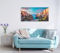 Obraz szklany miasto na skale morze skały klif obraz na szkle