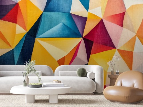 Tapeta ścienna do salonu sypialni ARTISTIC kolorowe sześciany 3D