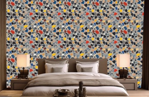 Tapeta ścienna do łazienki KOLOROWE WŁOSKIE LASTRYKO MOZAIKA