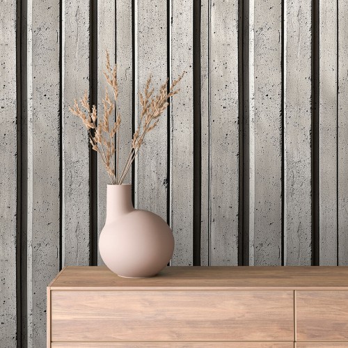 Tapeta nowoczesna 3D INDUSTRIAL betonowe bloki surowy beton