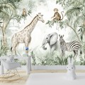 FOTOTAPETA dziecięca na ścianę SAFARI ZWIERZĄTKA TROPIKALNE KLIMATY