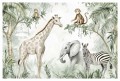 FOTOTAPETA dziecięca na ścianę SAFARI ZWIERZĄTKA TROPIKALNE KLIMATY