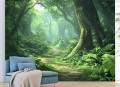 Tapeta LAS NATURA do salonu sypialni FORESTA droga przez las