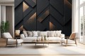 Tapeta do salonu na ścianę elegancka geometria LUXURY