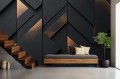 Tapeta do salonu na ścianę elegancka geometria LUXURY