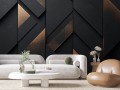 Tapeta do salonu na ścianę elegancka geometria LUXURY