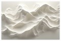Tapeta WZÓR 3D do salonu WAVES abstrakcyjne białe fale