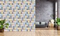 TAPETA do salonu sypialni MOSAICA pastelowe kafelki imitacja