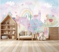 Fototapeta pastelowy świat słodkie lamy dla dzieci RAINBOW 