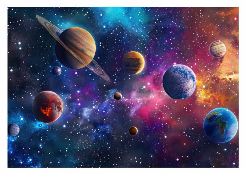 Fototapeta kosmos planety galaktyka dla dzieci COSMO 