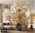 FOTOTAPETA złote liście eleganckie  MURAL 