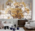 FOTOTAPETA złote liście eleganckie  MURAL 