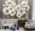 FOTOTAPETA białe eleganckie kwiaty BLOMME 