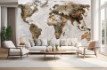 FOTOTAPETA MAPA ŚWIATA nowoczesny desing ścienny 