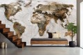 FOTOTAPETA MAPA ŚWIATA nowoczesny desing ścienny 