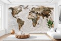 FOTOTAPETA MAPA ŚWIATA nowoczesny desing ścienny 