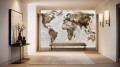FOTOTAPETA MAPA ŚWIATA nowoczesny desing ścienny 